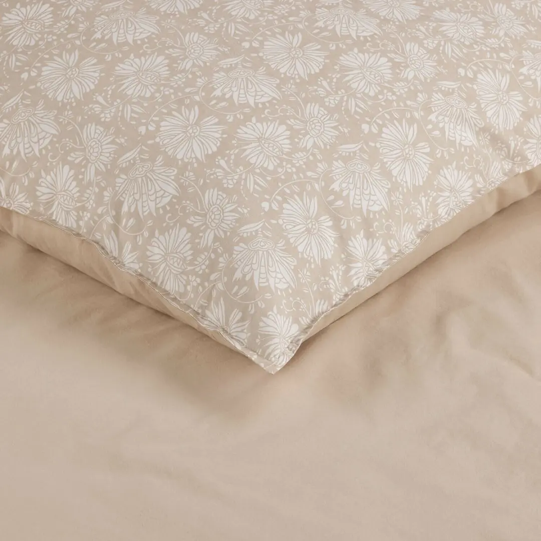 Loberon Jouvenay Eenpersoons Beddengoed - Bruin/Beige - afbeelding 3 van 6