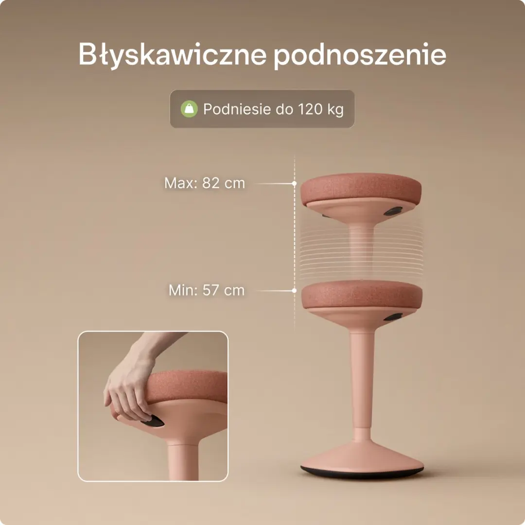 Desktronic Ergonomische Balanskruk Roze - ∅33cm