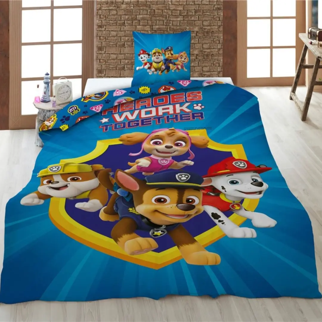 PAW Patrol Dekbedovertrek Hero's Work Together 140x200cm - Multicolor - afbeelding 3 van 4