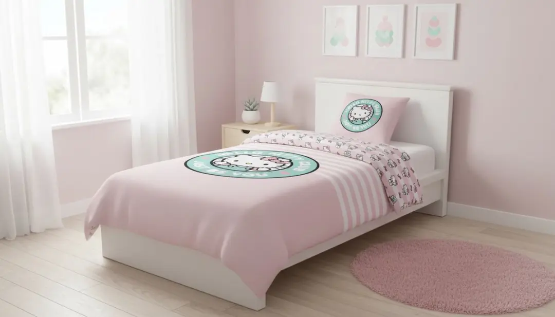 Hello Kitty Dekbedovertrek Just Be You 140x200cm - Roze - afbeelding 2 van 3