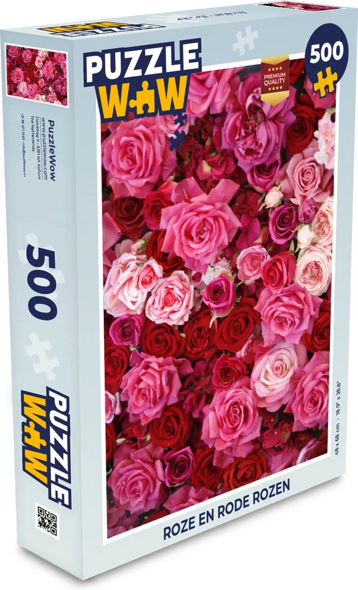PuzzleWow Legpuzzel Rozen 500 Stuks - Multicolor