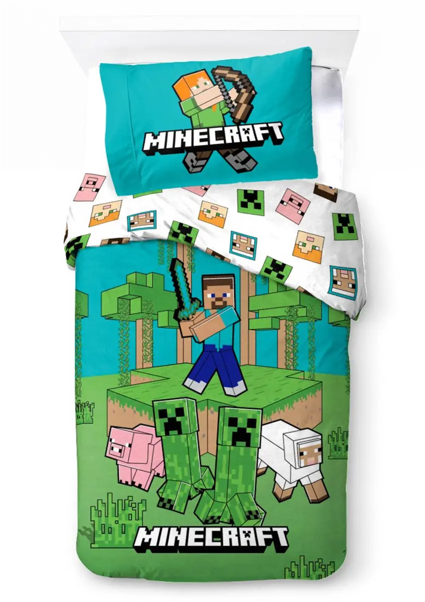 Minecraft Jungle Explore Dekbedovertrek 140 x 200 cm