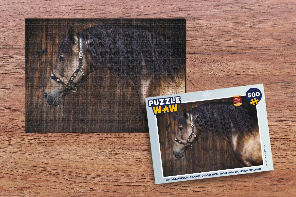 PuzzleWow Paard Halster Legpuzzel 500 Stuks - Multicolor