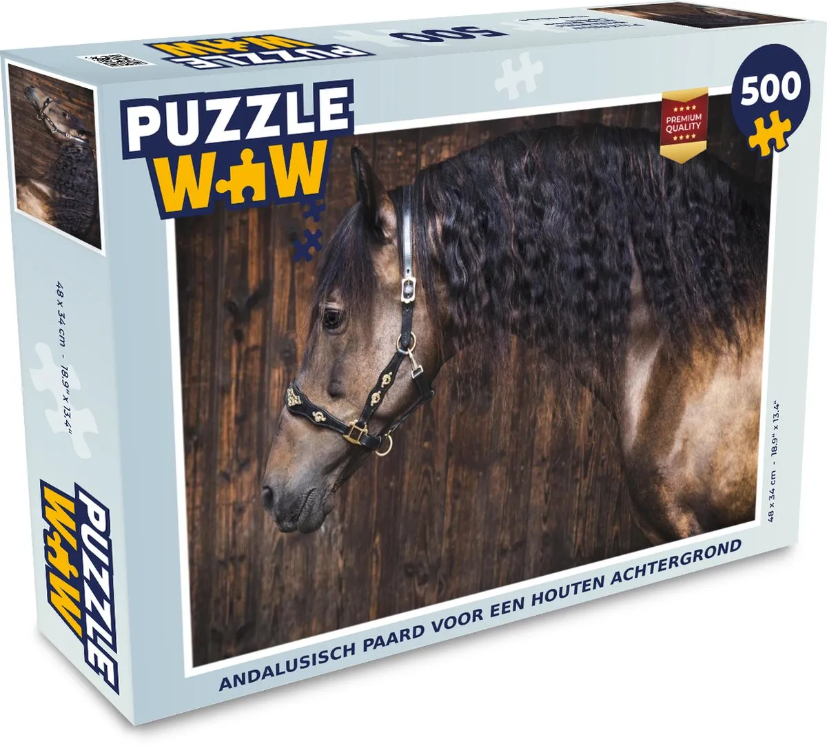 PuzzleWow Paard Halster Legpuzzel 500 Stuks - Multicolor