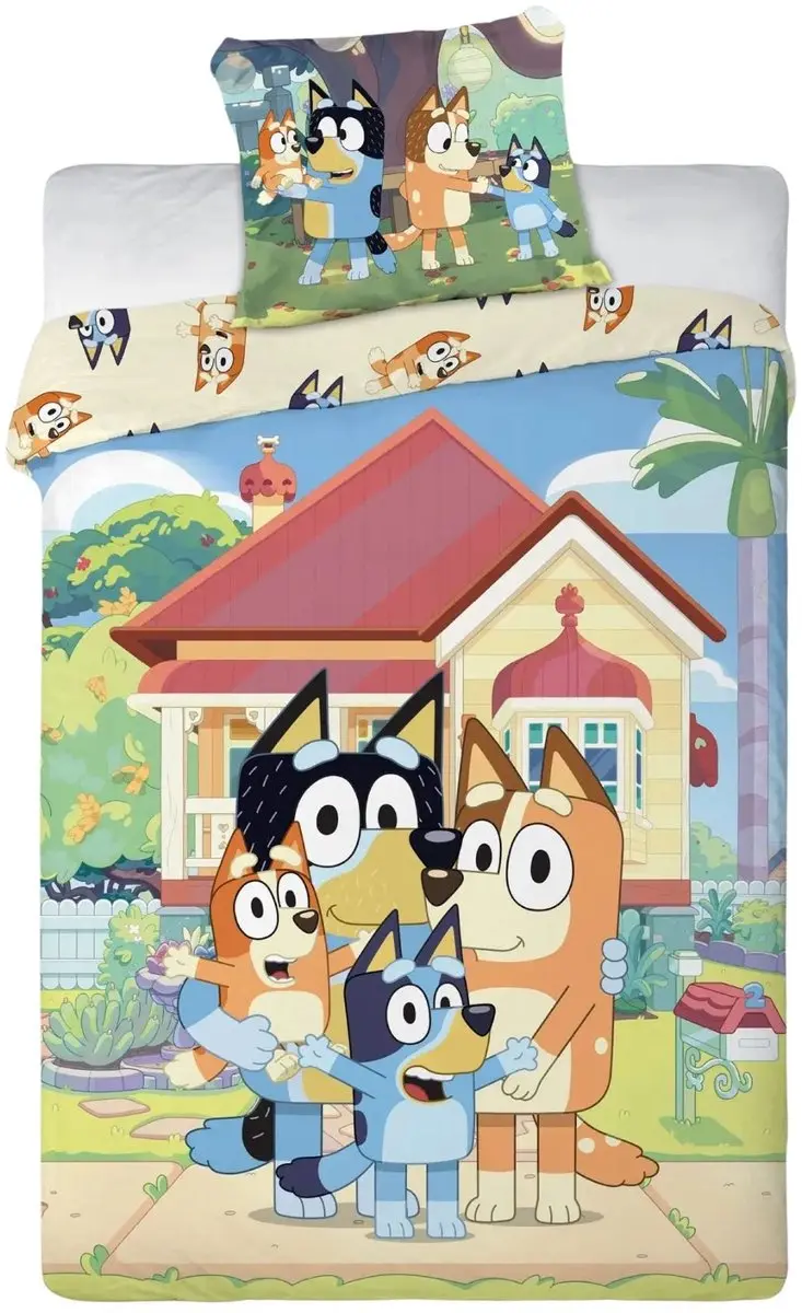Bluey Dekbedovertrek Eenpersoons - Meerkleurig - afbeelding 2 van 4