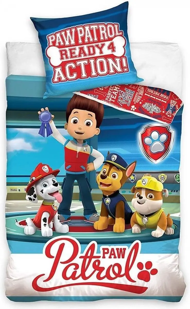 Nickelodeon Dekbedovertrek Paw Patrol Action 140 X 200 Cm Katoen