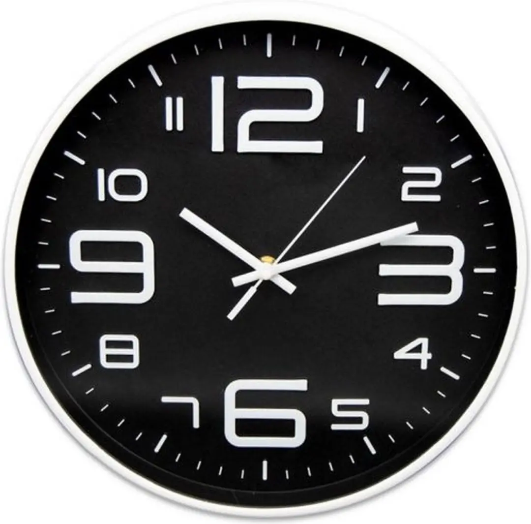 Wandklok Zwart 30 cm