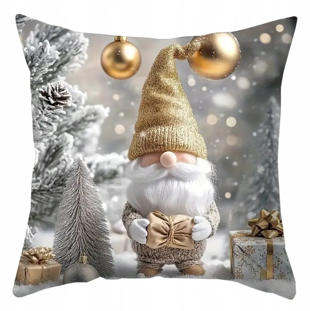 Kerst Sierkussenhoes Velvet 40x40cm 3D Effect