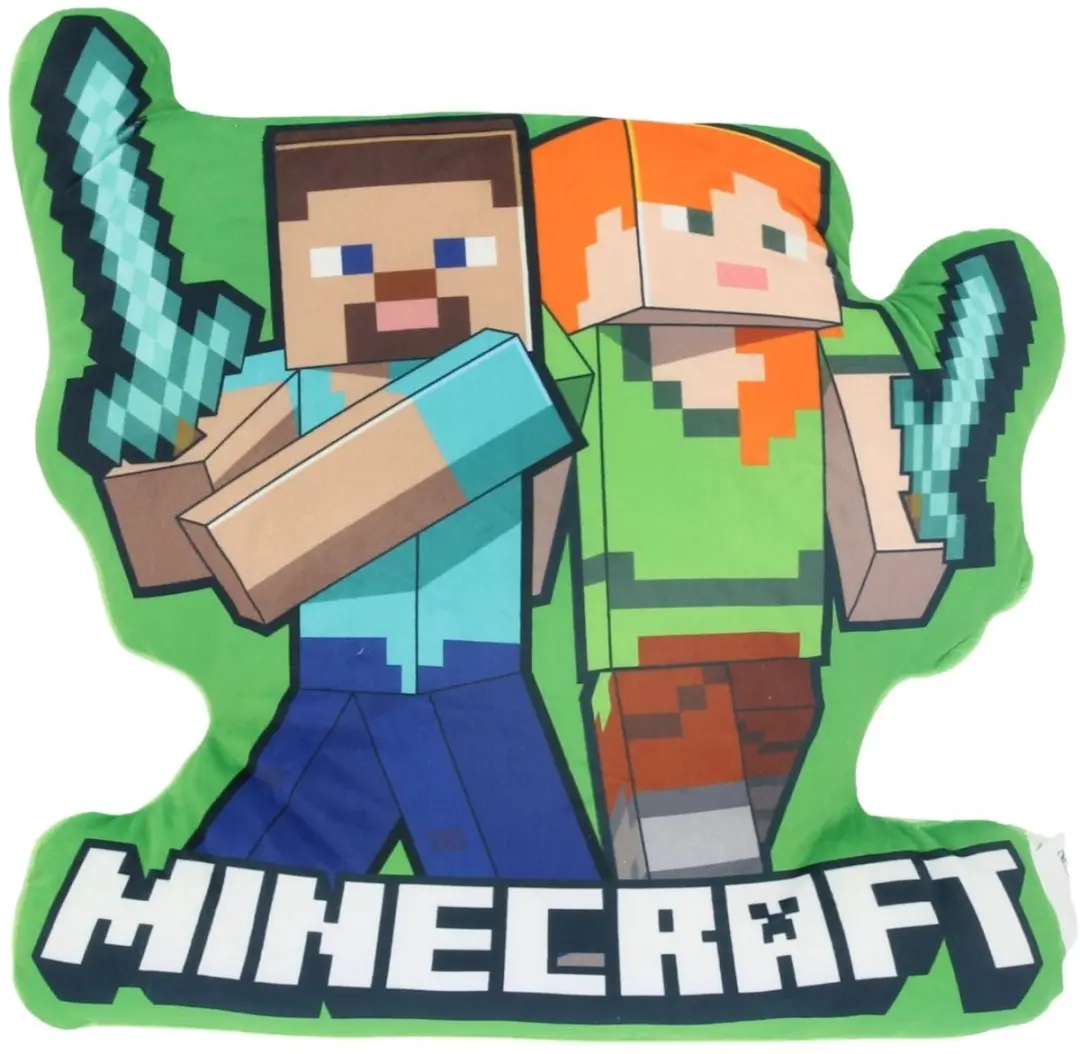 Minecraft Sierkussen Duo 3D 40cm - Groen - afbeelding 2 van 4