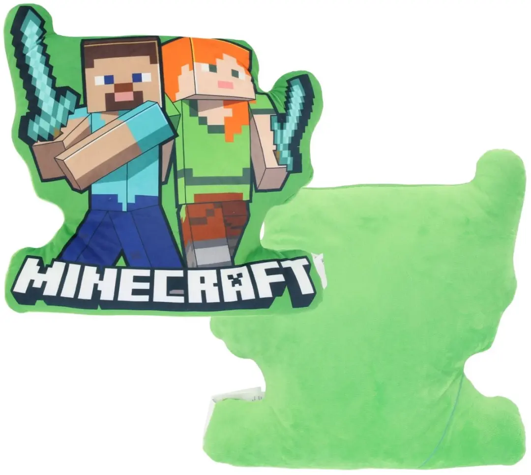 Minecraft Sierkussen Duo 3D 40cm - Groen - afbeelding 4 van 4