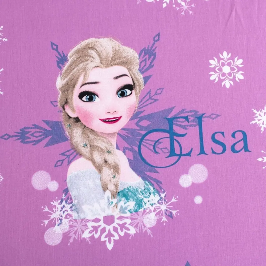 Disney Frozen Hoeslaken - Eenpersoons 90x200cm - Roze - afbeelding 3 van 4