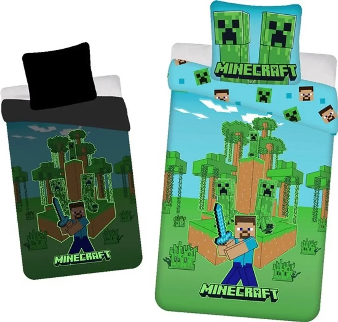 Minecraft Jungle fight Dekbedovertrek Glow in the dark