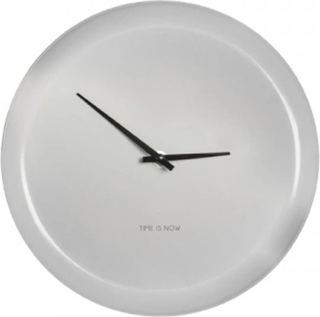 Gusta Klok metaal Ø27,5cm wit time is now'