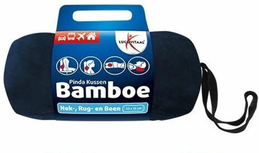Lucovitaal Bamboe Nek Kussen Wit - afbeelding 2 van 4