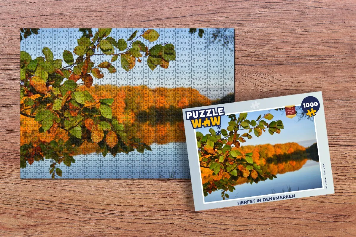 PuzzleWow Herfst in Denemarken Legpuzzel 1000 Stuks - Multicolor
