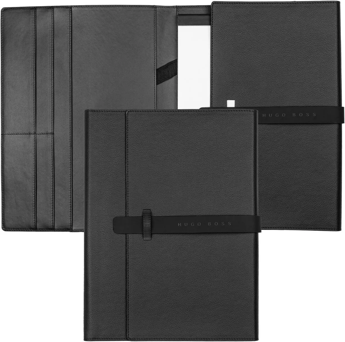Hugo Boss Illusion Gear Schrijfmap - Black