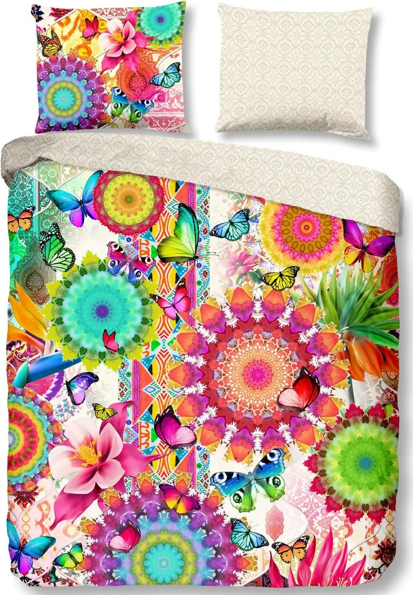HIP Dekbedovertrek "mandala's, bloemen en vlinders"