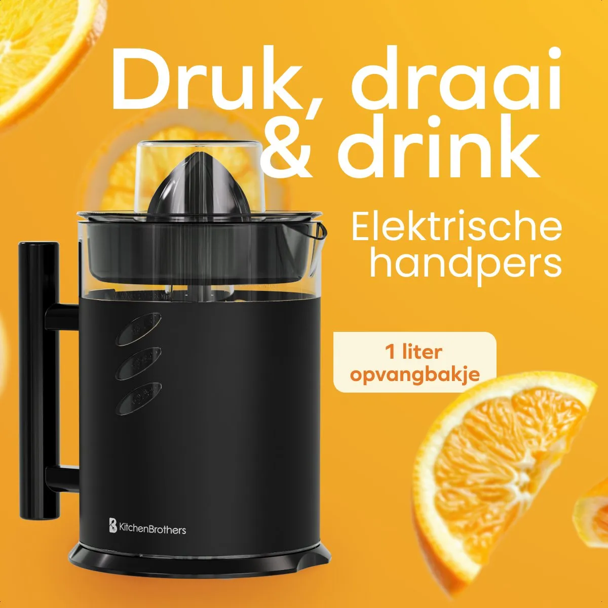 KitchenBrothers KB1004179 Citruspers - 1L - Zwart