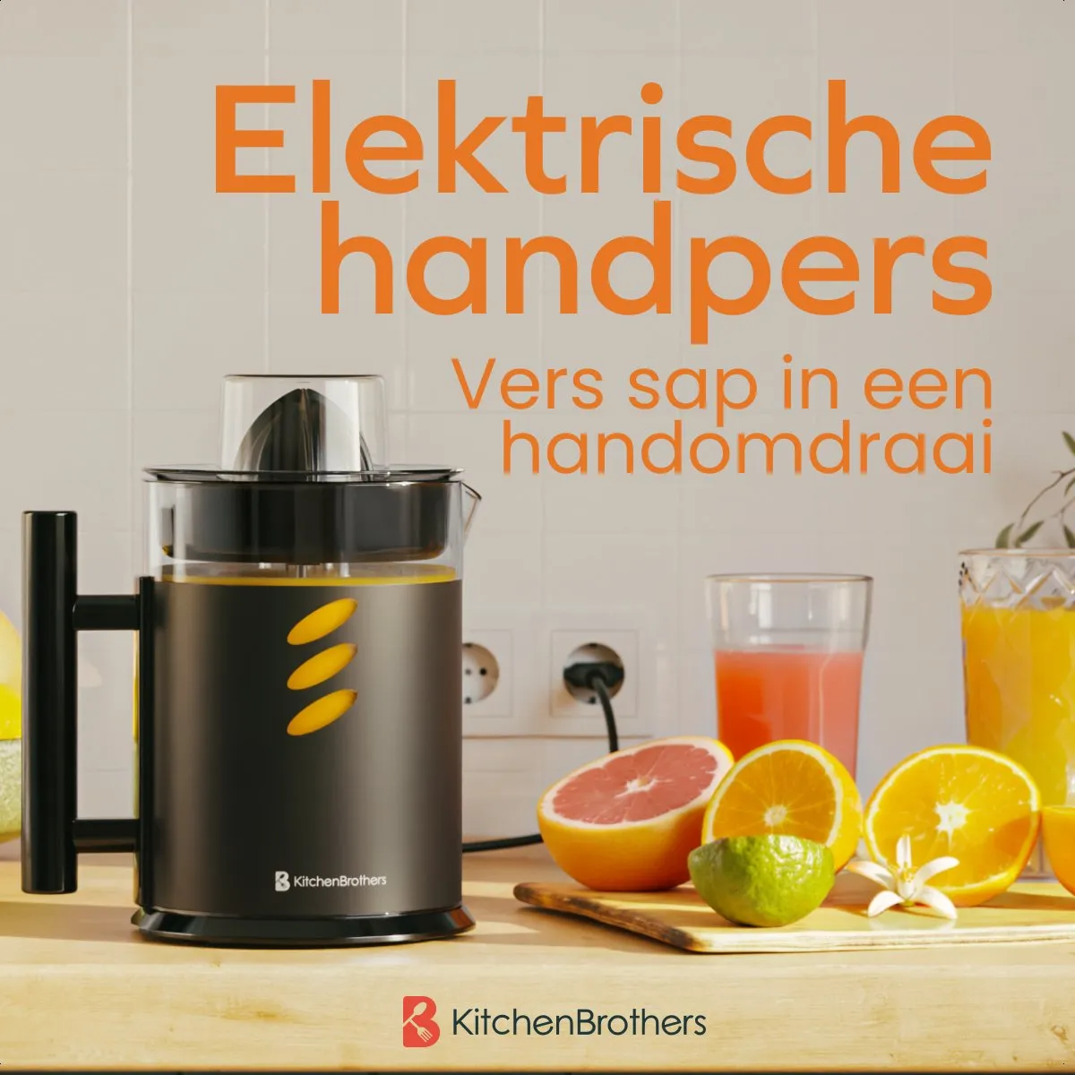 KitchenBrothers KB1004179 Citruspers - 1L - Zwart