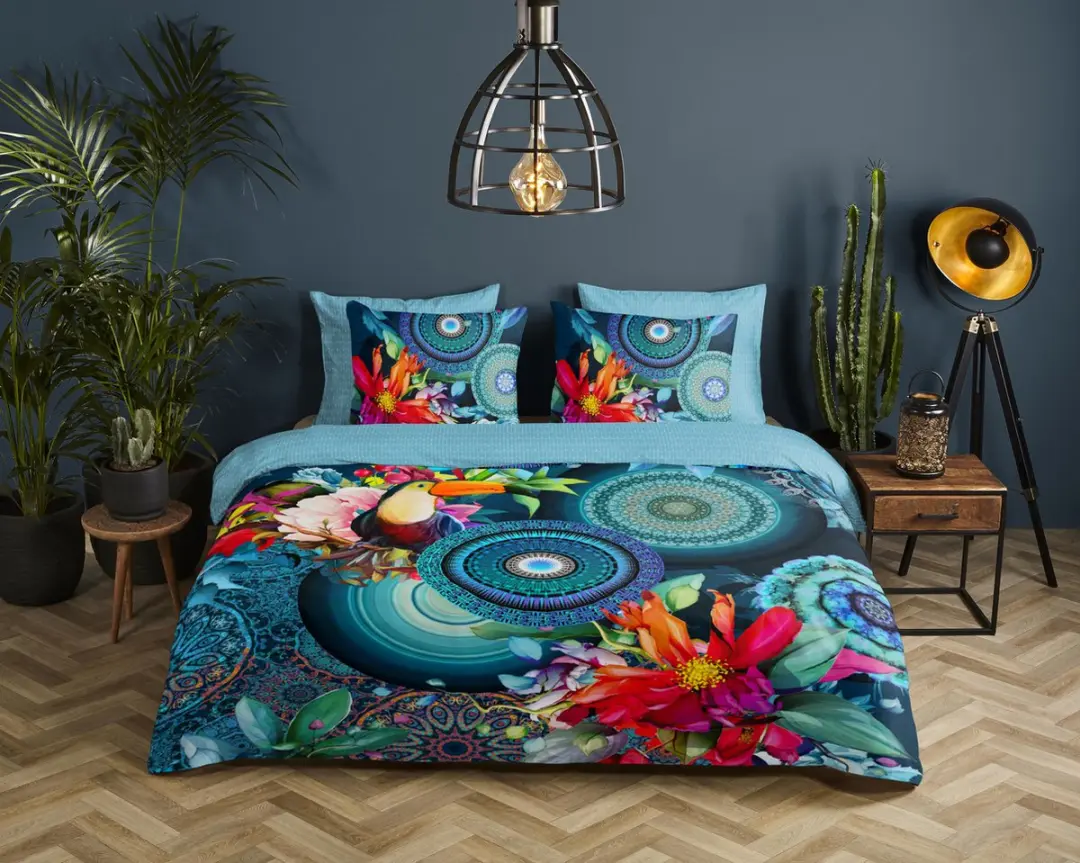 HIP Dekbedovertrek "mandala's, bloemen en vogels"