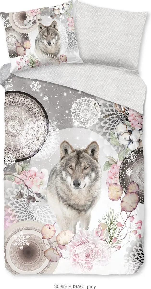 HIP dekbedovertrek mandalas met wolf