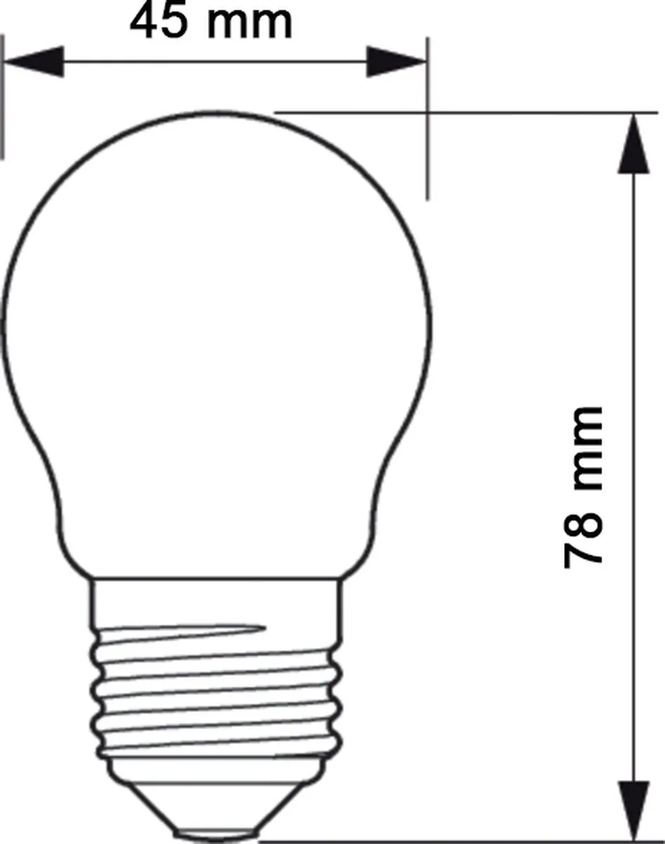 Philips CorePro LEDluster P45 E27 2.2W - Warm Wit - Mat