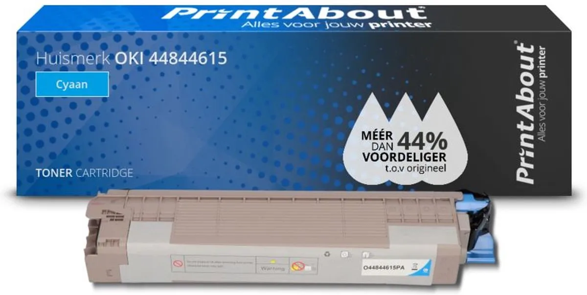 PrintAbout OKI 44844615-PA Toner Cyaan