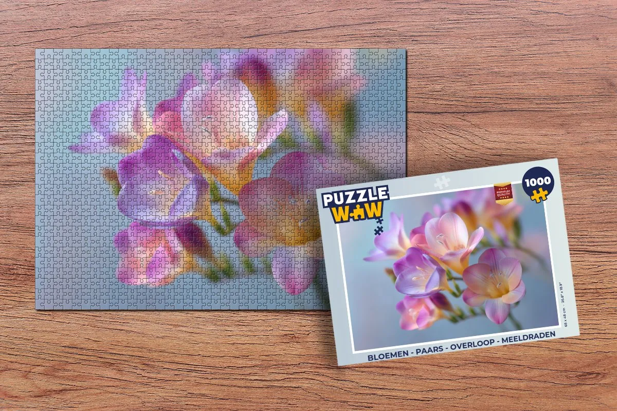 PuzzleWow Bloemen Overloop Legpuzzel 1000 Stuks - Paars