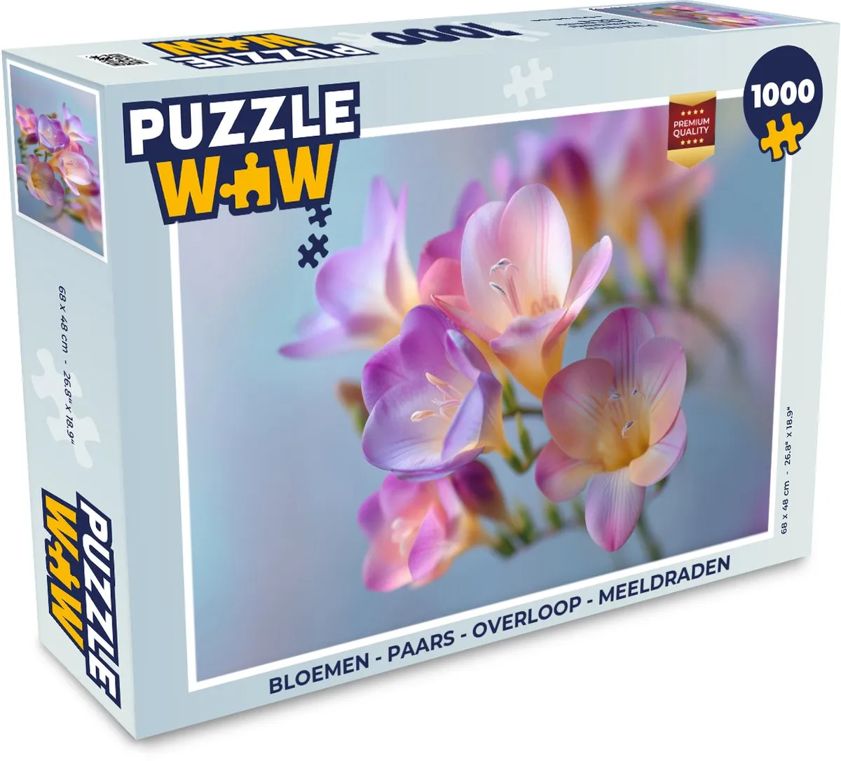 PuzzleWow Bloemen Overloop Legpuzzel 1000 Stuks - Paars