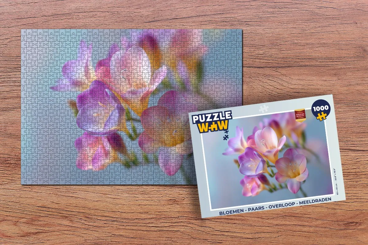 PuzzleWow Bloemen Overloop Legpuzzel 1000 Stuks - Paars