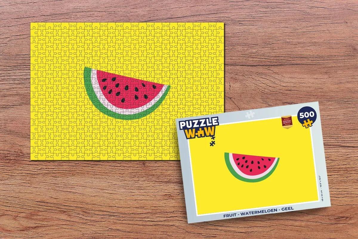 PuzzleWow Watermeloen Legpuzzel 500 Stuks - Geel