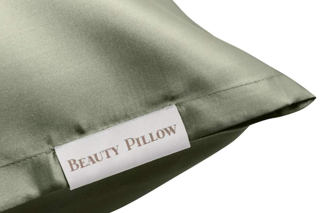 Beauty Pillow Satijnen Kussensloop 60x70cm - Olive Green