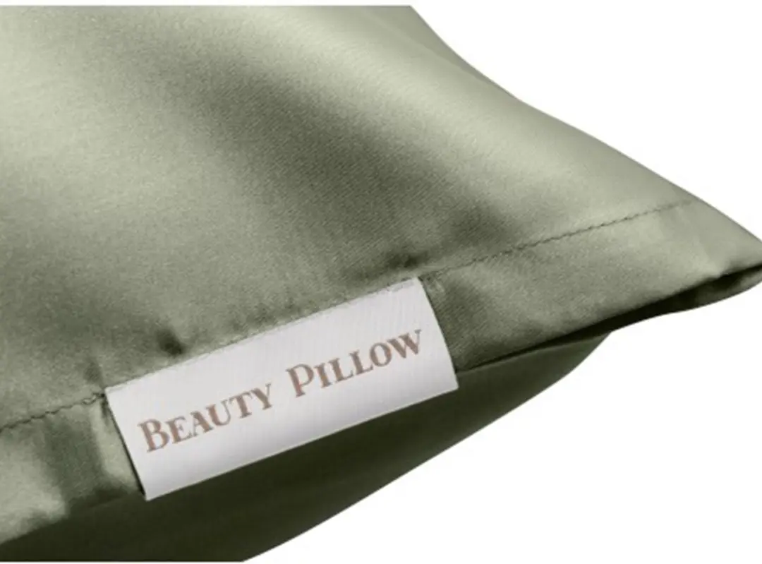 Beauty Pillow Satijnen Kussensloop 60x70cm - Olive Green