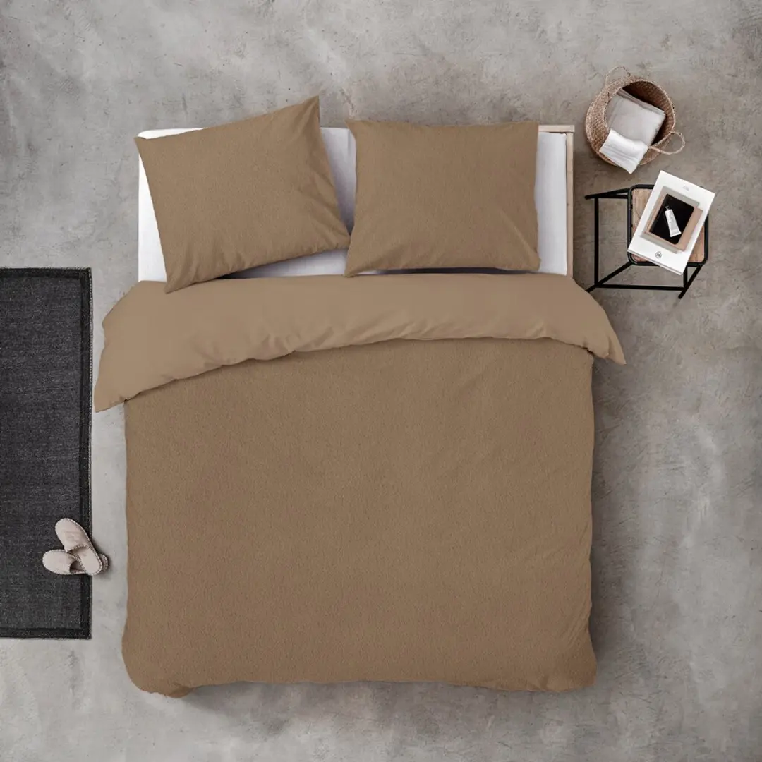 BYRKLUND Dekbedovertrek Soft & Fluffy 240x220cm - 2 Kussenslopen - Taupe
