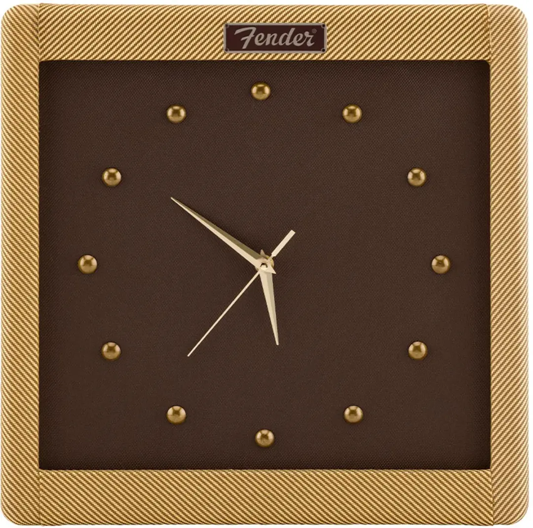 Fender Tweed Wandklok Geel