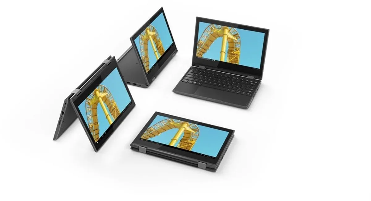 Lenovo 300e AMD 3015e Laptop 11,6" - 64GB - Zwart