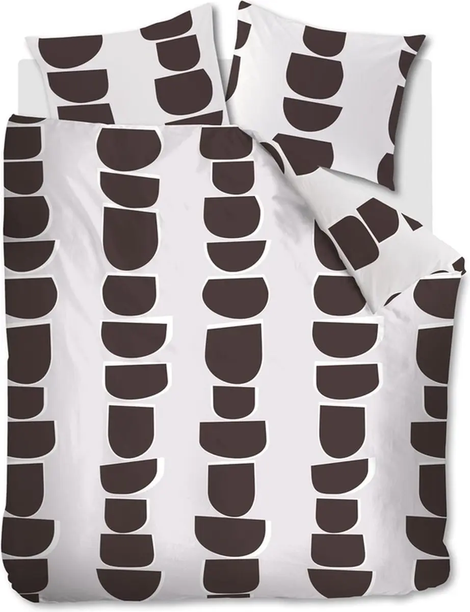 Vtwonen Moons dekbedovertrek - Lits-jumeaux - 240x200/220 cm - Bruin