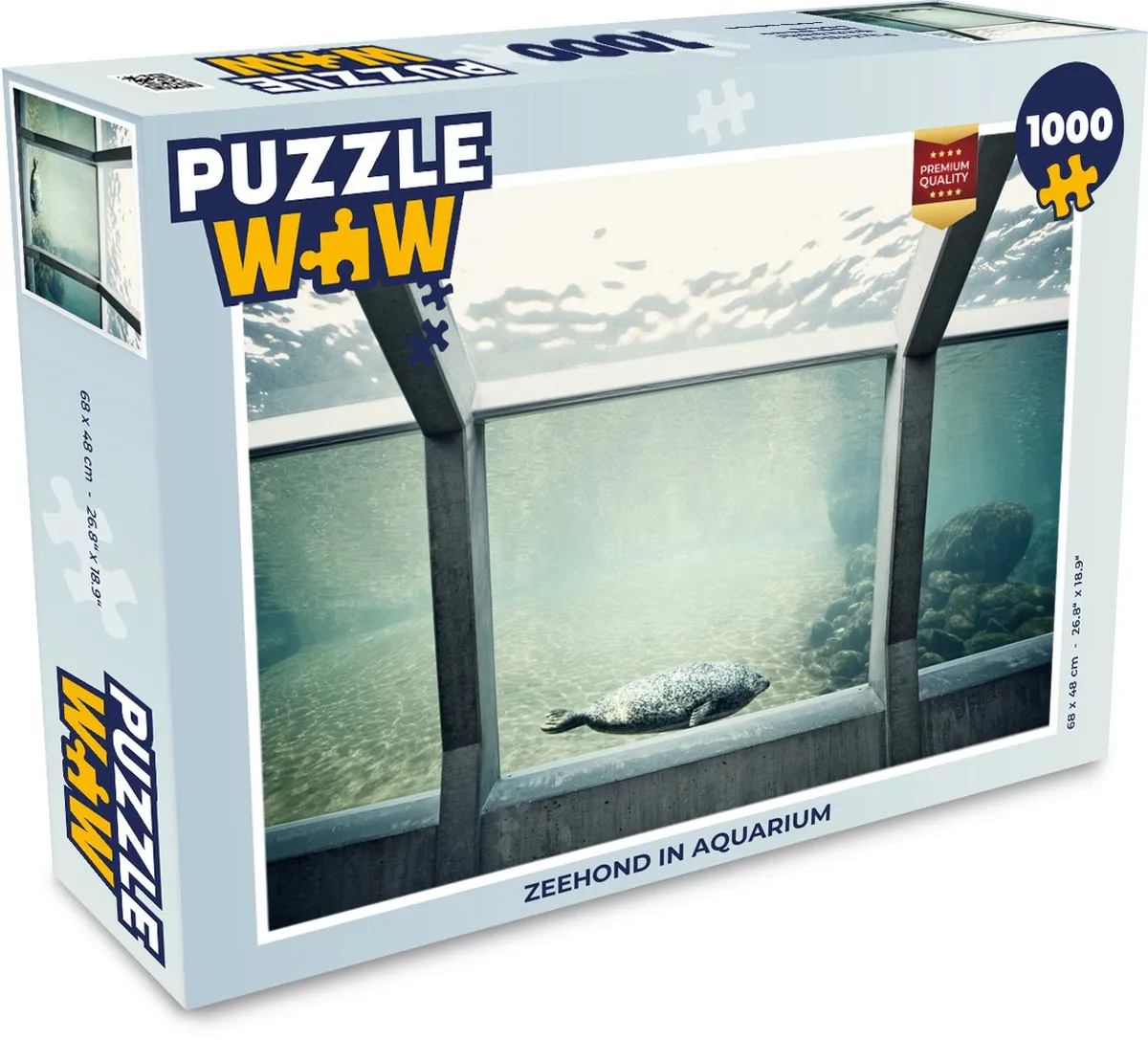 PuzzleWow Zeehond in Aquarium Legpuzzel 1000 Stuks
