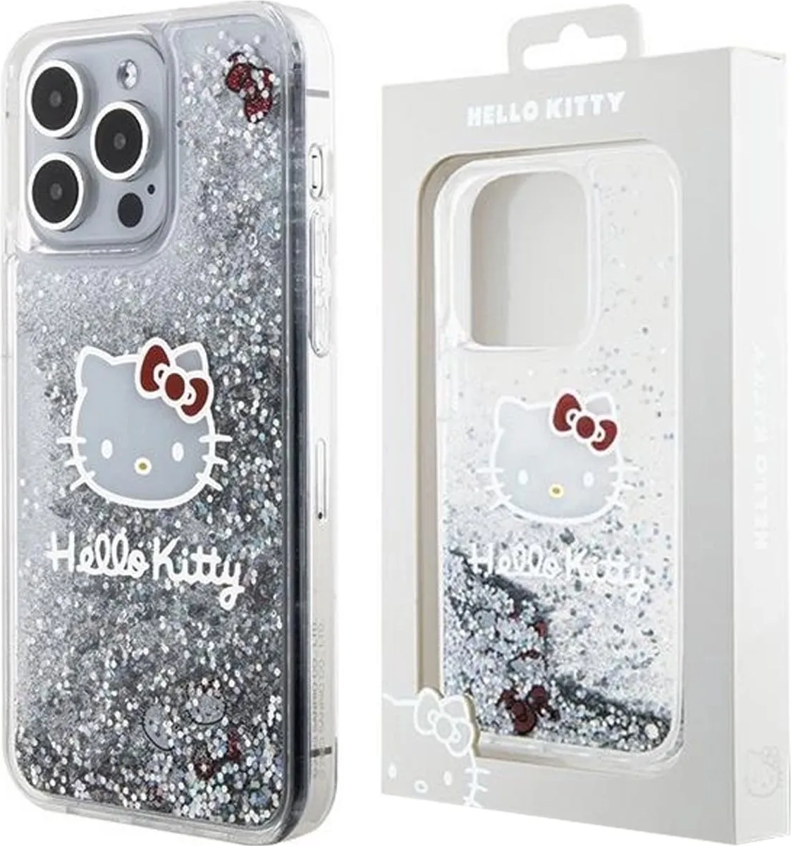 Hello Kitty Liquid Glitter Charms iPhone Hoesje