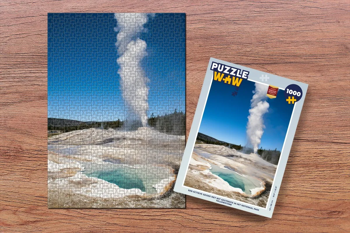 PuzzleWow Legpuzzel Yellowstone Geiser 1000 Stuks - Multicolor