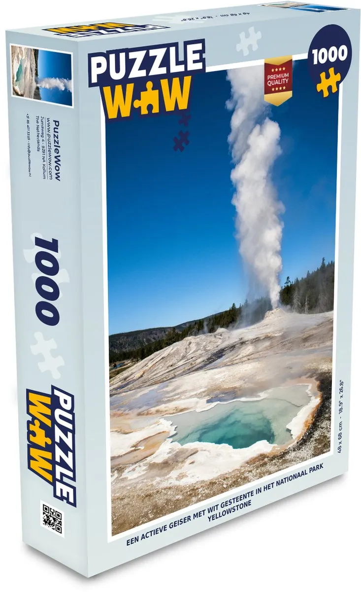 PuzzleWow Legpuzzel Yellowstone Geiser 1000 Stuks