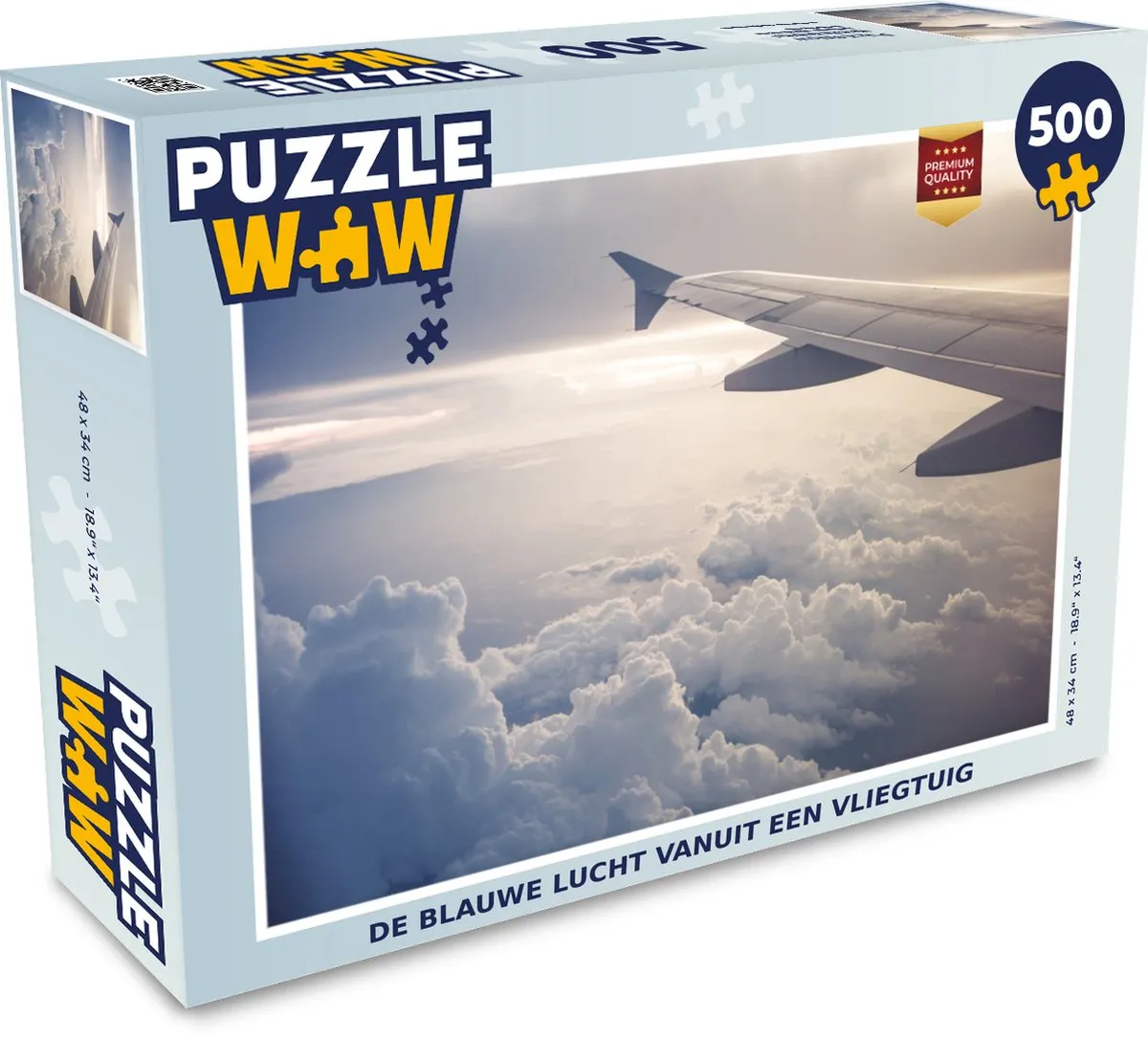 PuzzleWow Legpuzzel De Blauwe Lucht 500 Stuks - Multicolor
