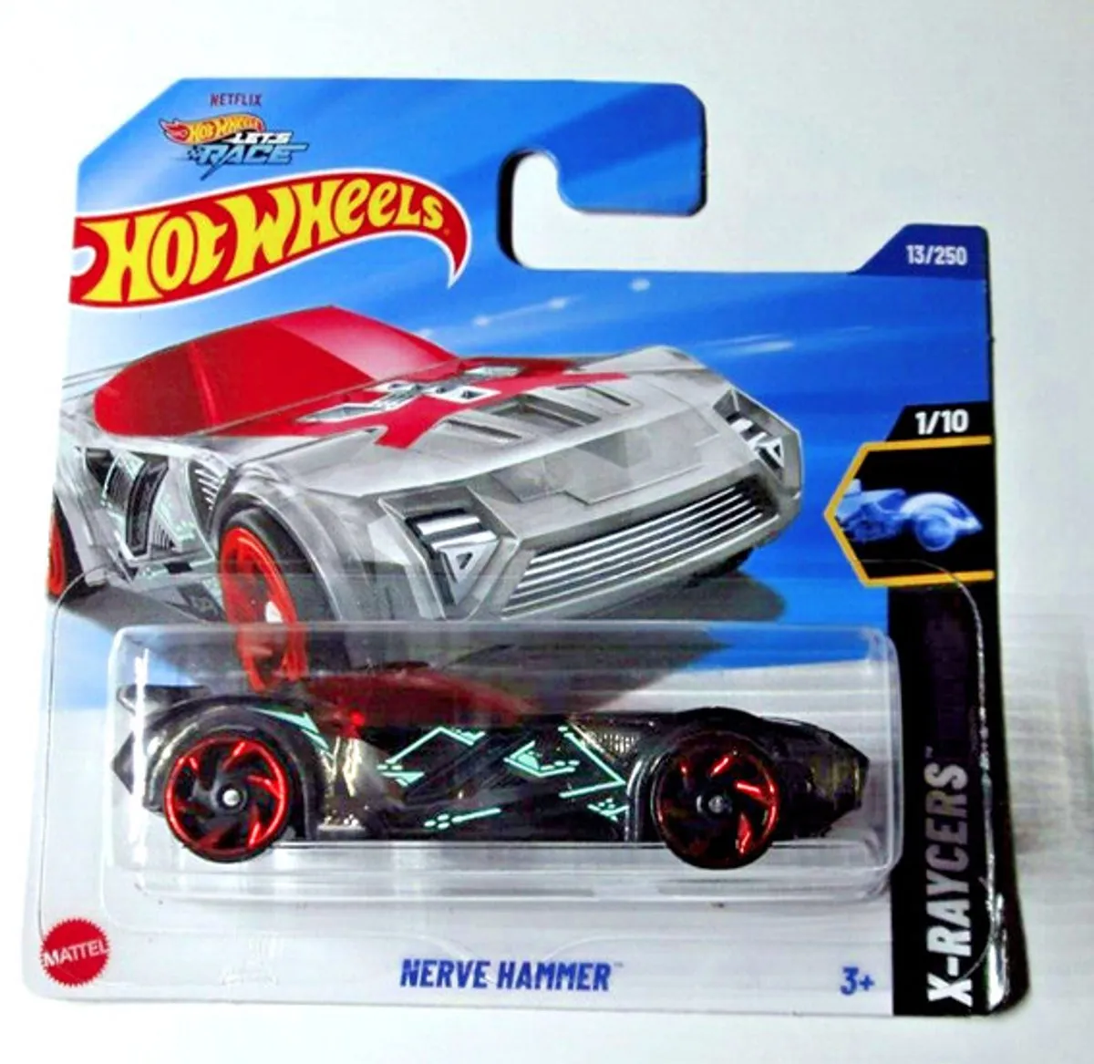 Hot Wheels X-Racers Nerve Hammer Netflix 1:64 Transparant Rood HW21A