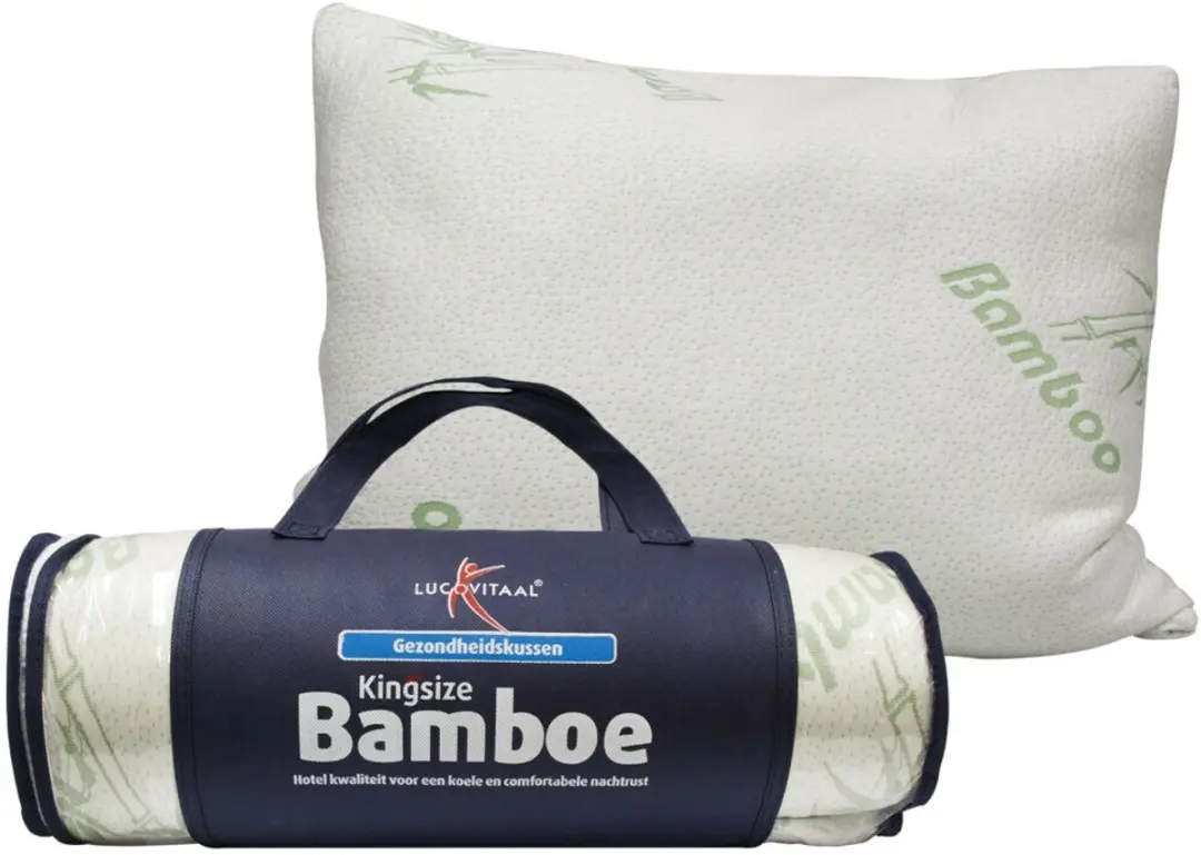 Lucovitaal Bamboe Kussen - 2 Stuks - afbeelding 3 van 4
