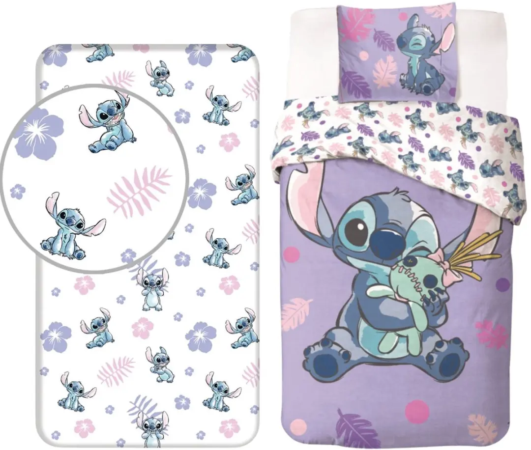 Lilo & Stitch Junior Dekbedset - Blauw - 1 Kussensloop - afbeelding 4 van 6