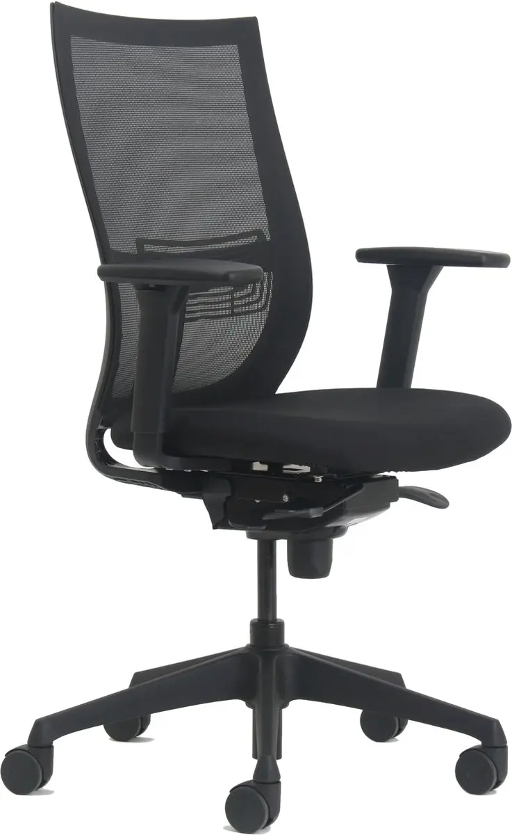 Euroseats Curve Ergonomische Bureaustoel gemonteerd geleverd. Voldoet aan de NEN