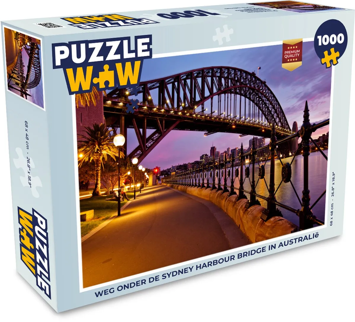 PuzzleWow Legpuzzel Sydney Harbour Bridge 1000 Stuks - Multicolor