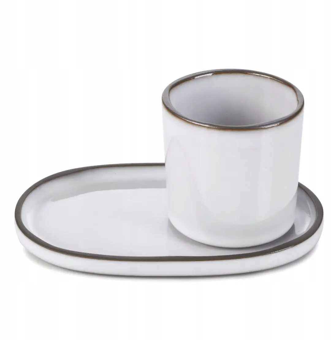 Revol Espressokop RV-652687-4 - 80ml - Wit met zwarte rand - afbeelding 4 van 4