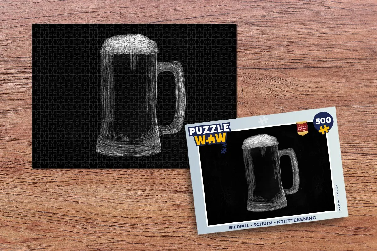 PuzzleWow Bierpul Schuim Legpuzzel 500 Stuks - MPN 8721406857167