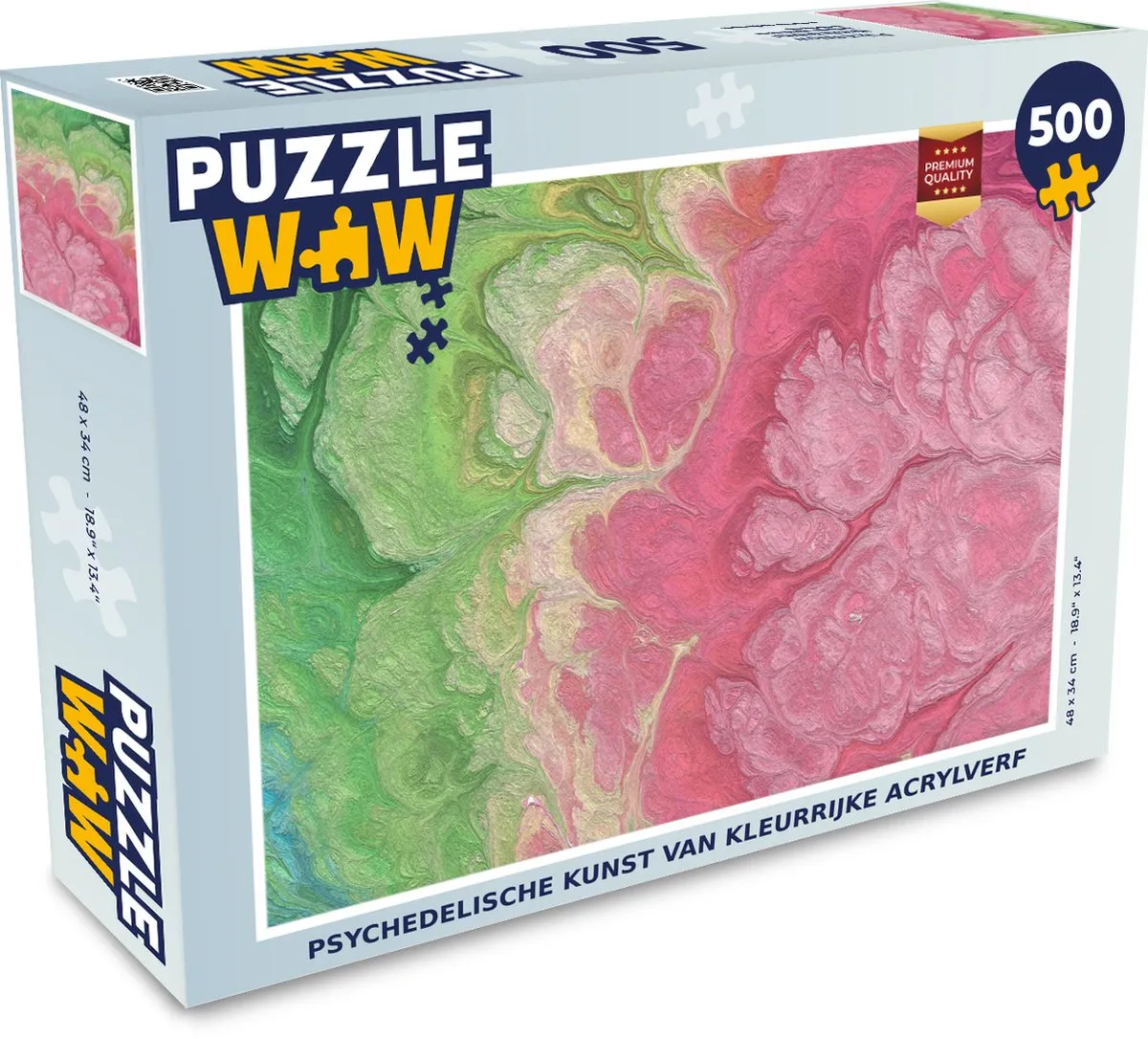 PuzzleWow Psychedelisch Legpuzzel 500 Stuks